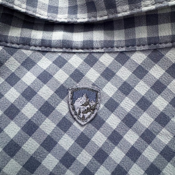 Kuhl Ezra Plaid Button Up Shirt Long Sleeve Outdoor Adventure Women's Sz M Blue - Picture 10 of 16